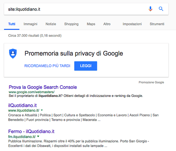come verificare l'indicizzazione del tuo sito web