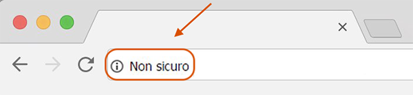 chrome indicazione sito non sicuro