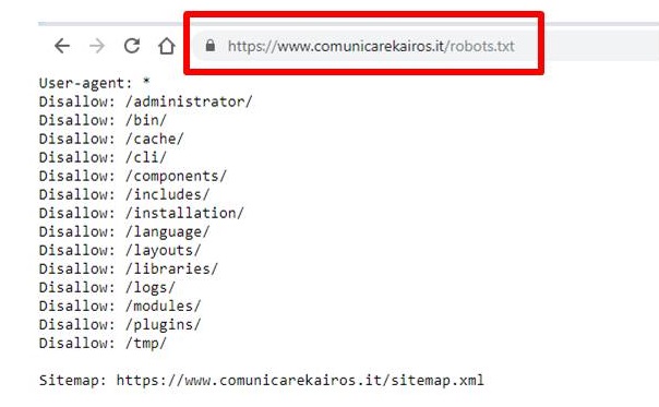 Esempio file robots txt