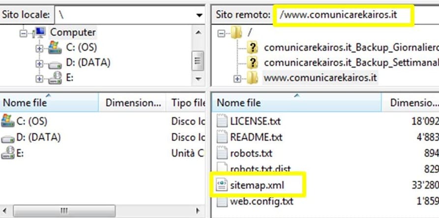 Ottimizzazione seo sitemap