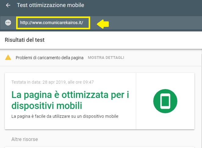 Sito ottimizzato smartphone mobile friendly