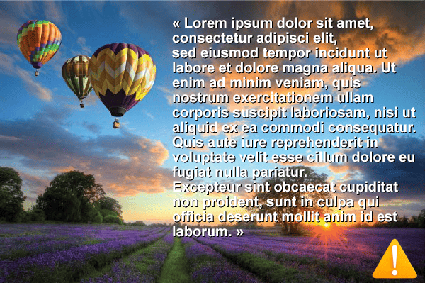 Immagine con troppo testo per Facebook Immagine che contiene troppo testo per Facebook